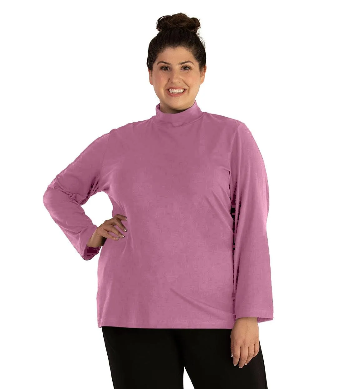 Stretch Naturals Lite Mock Neck Top Classic Colors - FINAL SALE