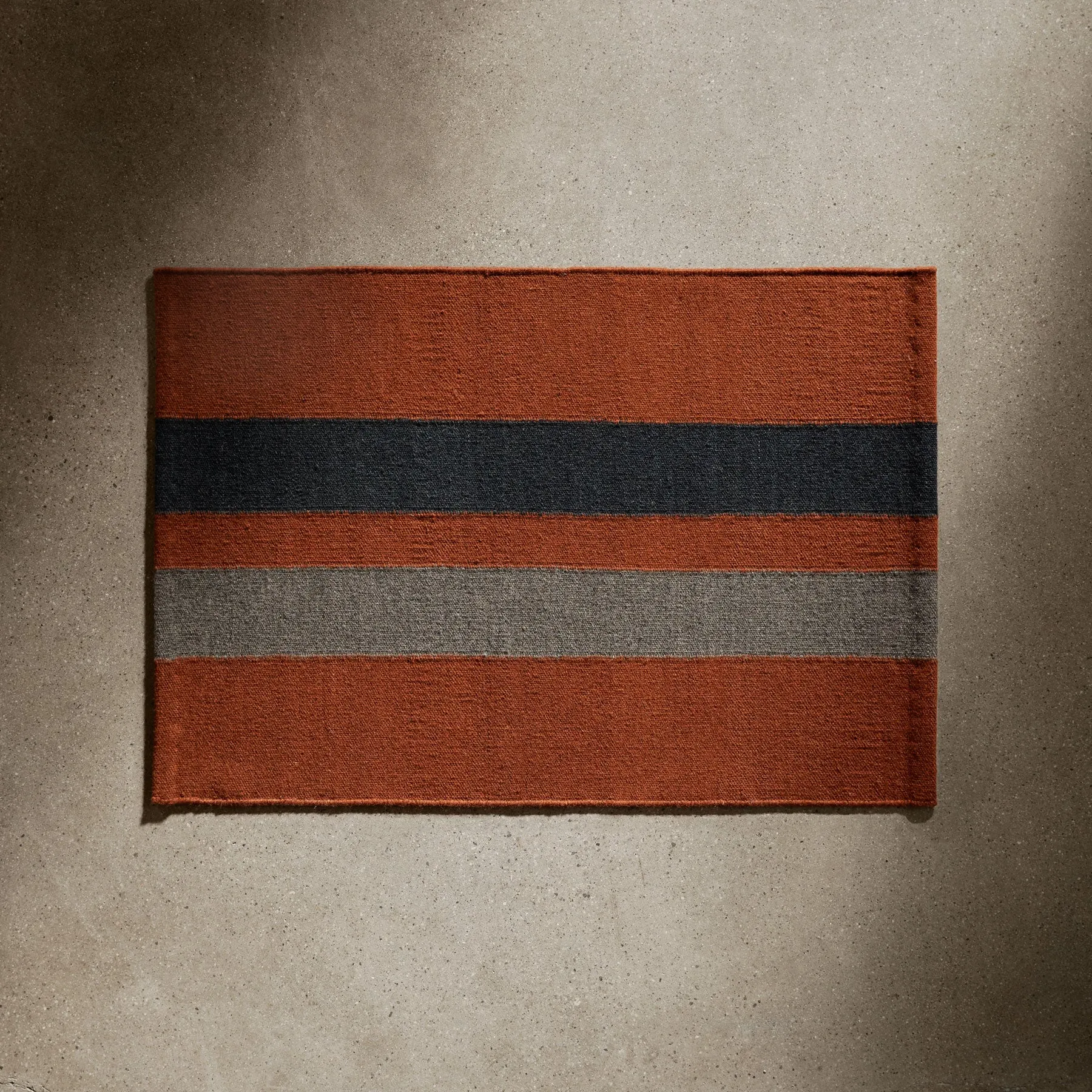 Striped Entry Mat - Ochre/Black Marle/Flint