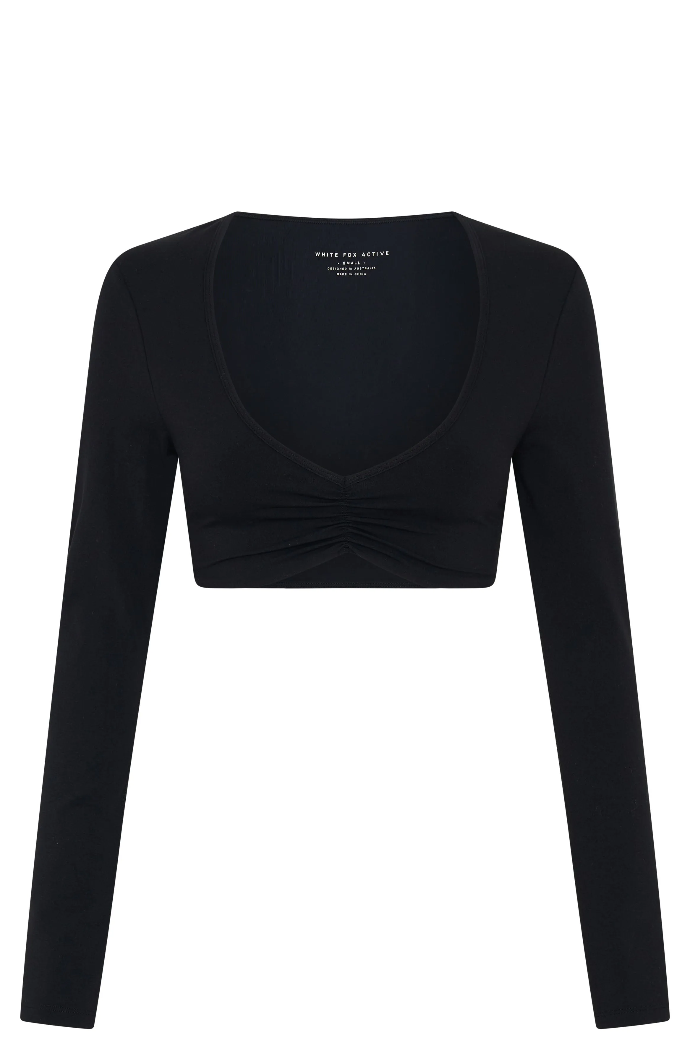Sync Long Sleeve Crop Black