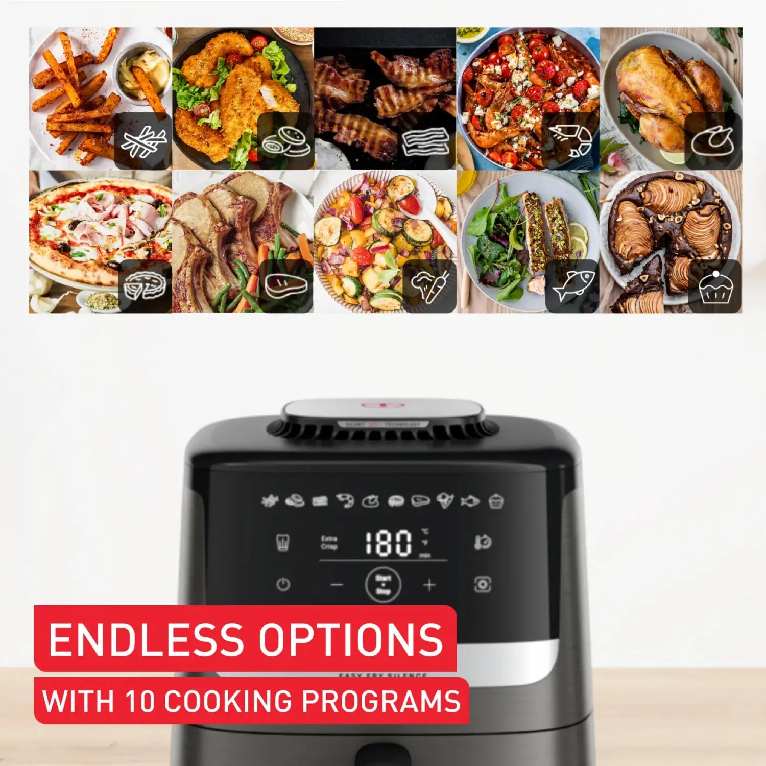 Tefal Easy Fry Silence Essential Air Fryer 5L EY551H