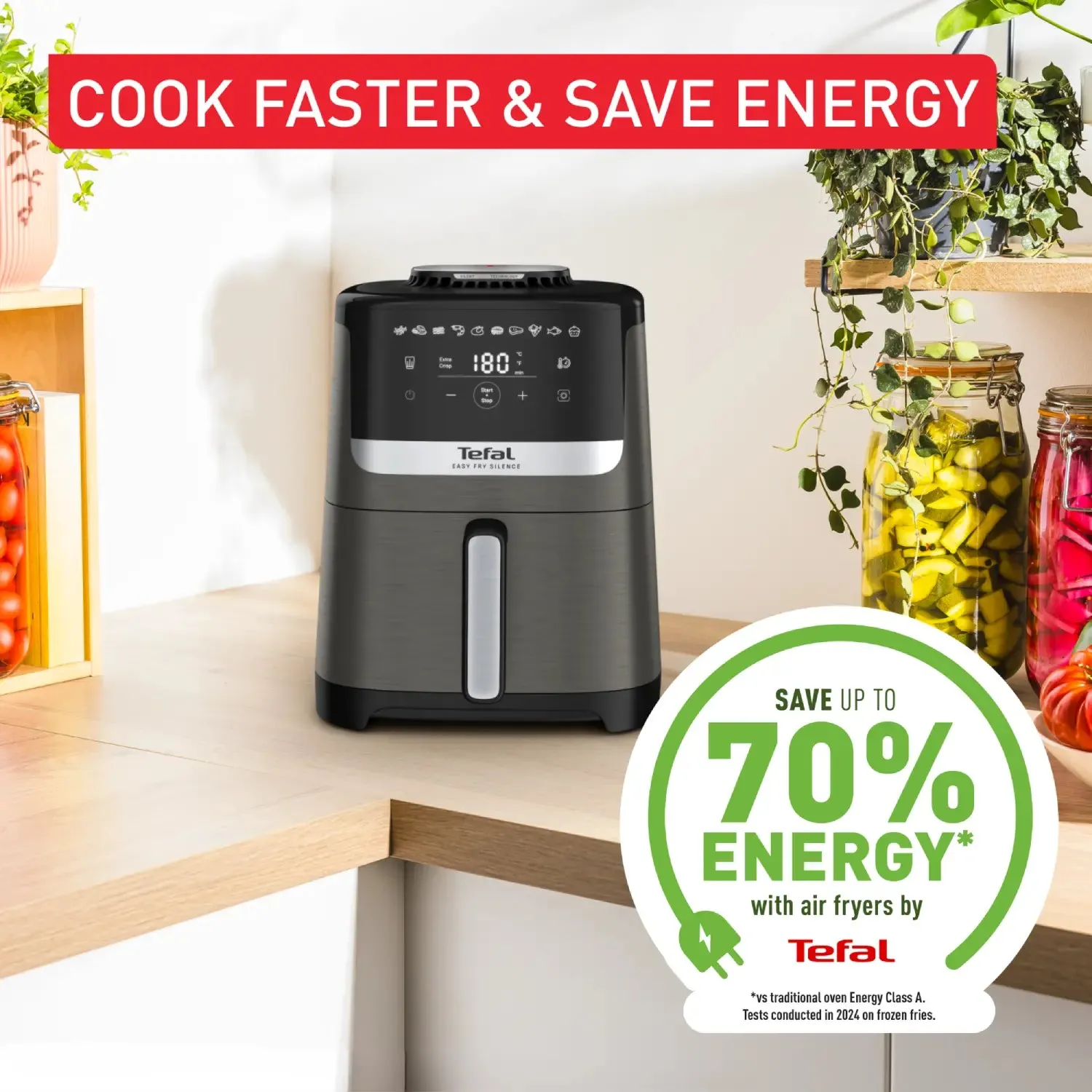 Tefal Easy Fry Silence Essential Air Fryer 5L EY551H