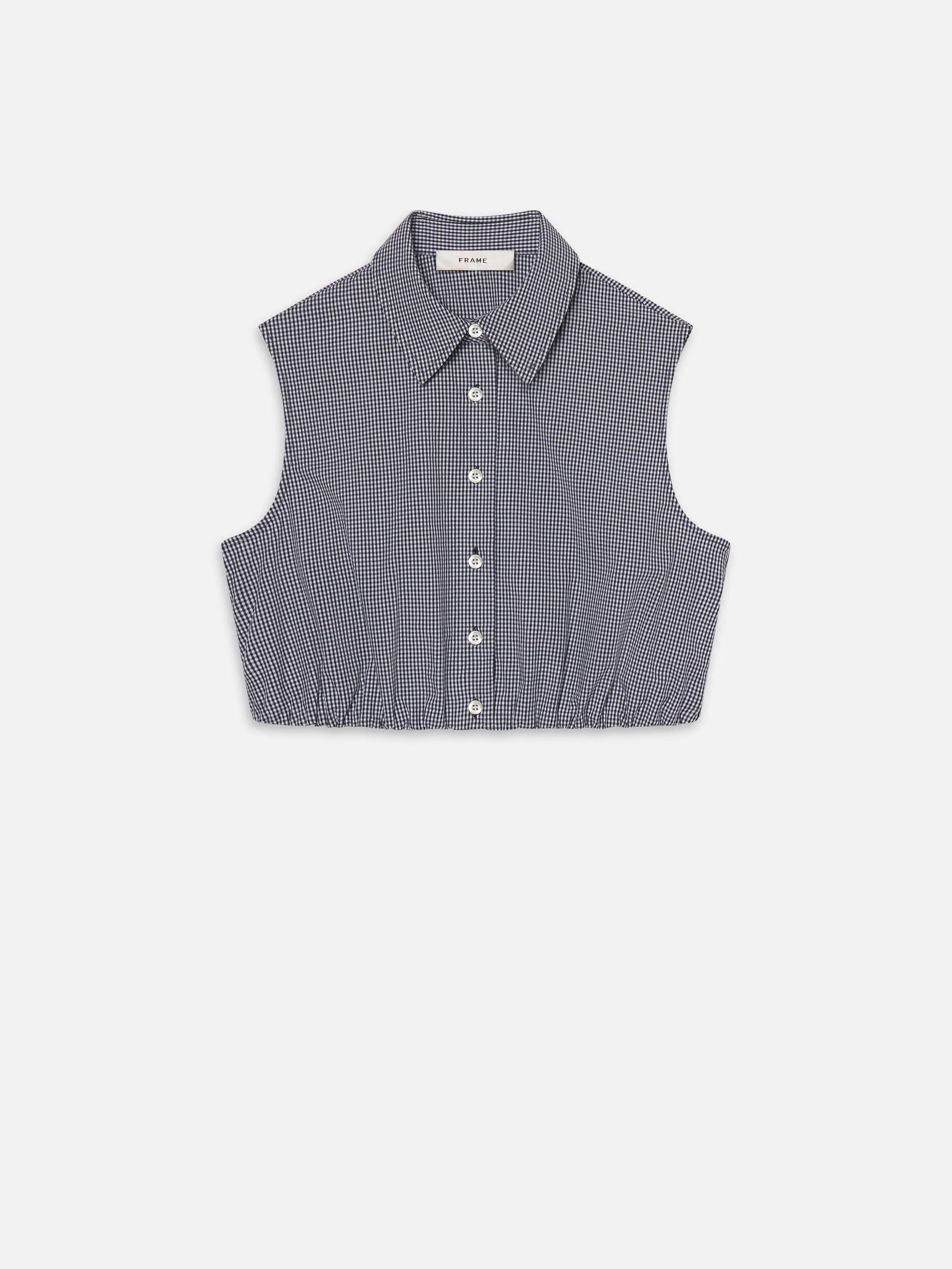 The Check Top -- Navy Multi