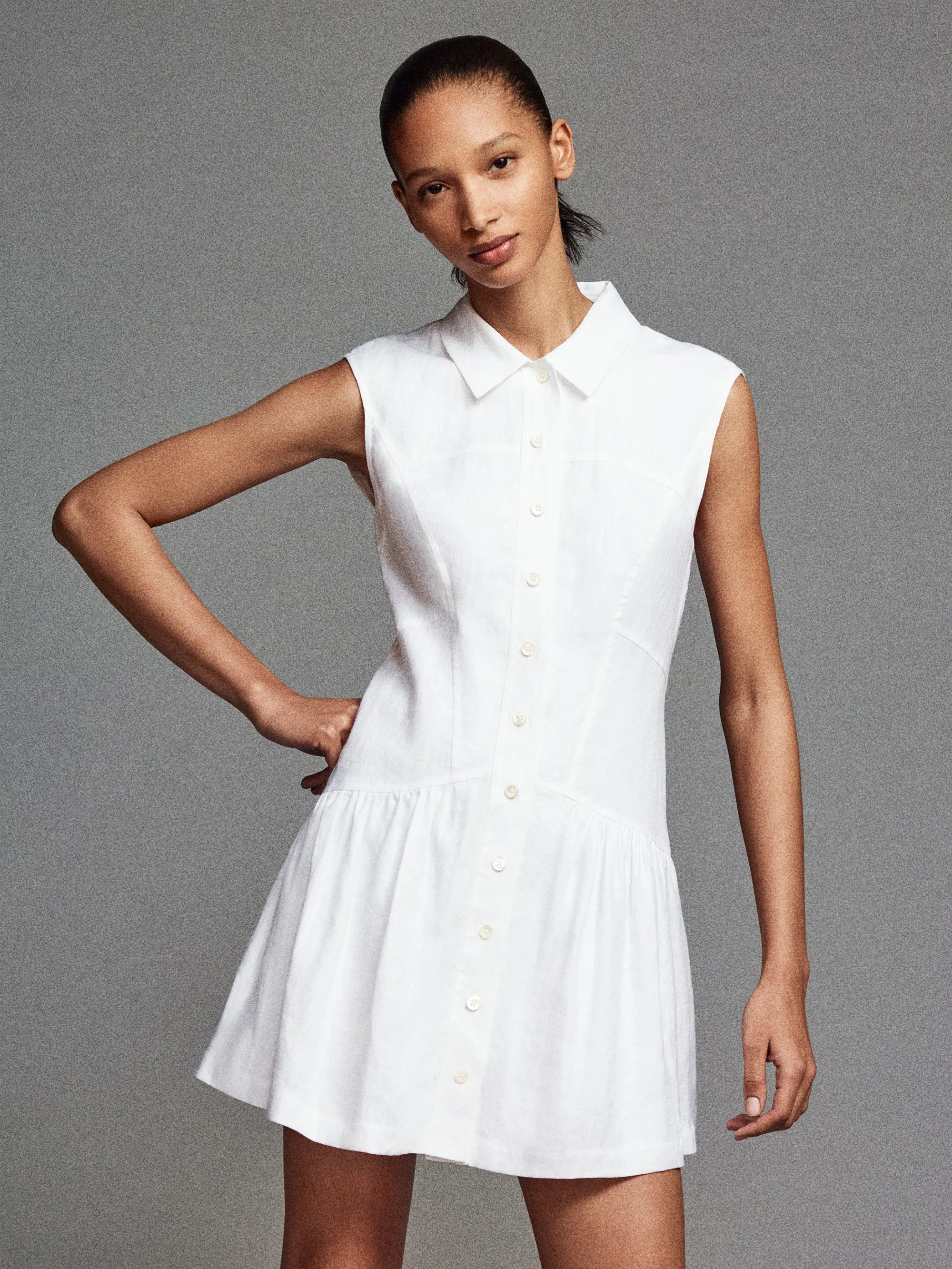 The Linen Day Dress -- White