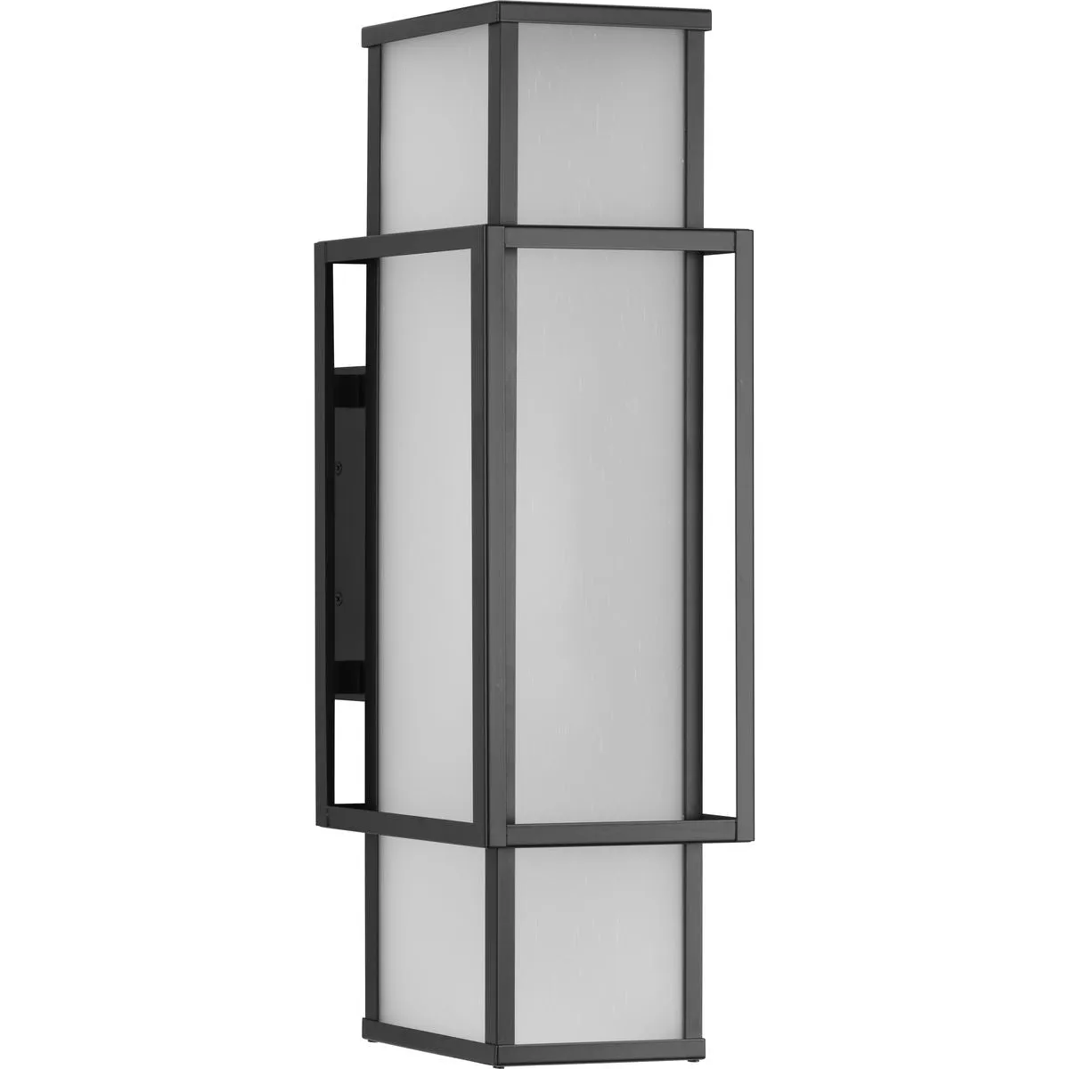 Unison Collection Two-Light Etched Seeded Glass Large Wall Lantern