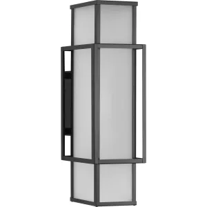 Unison Collection Two-Light Etched Seeded Glass Large Wall Lantern