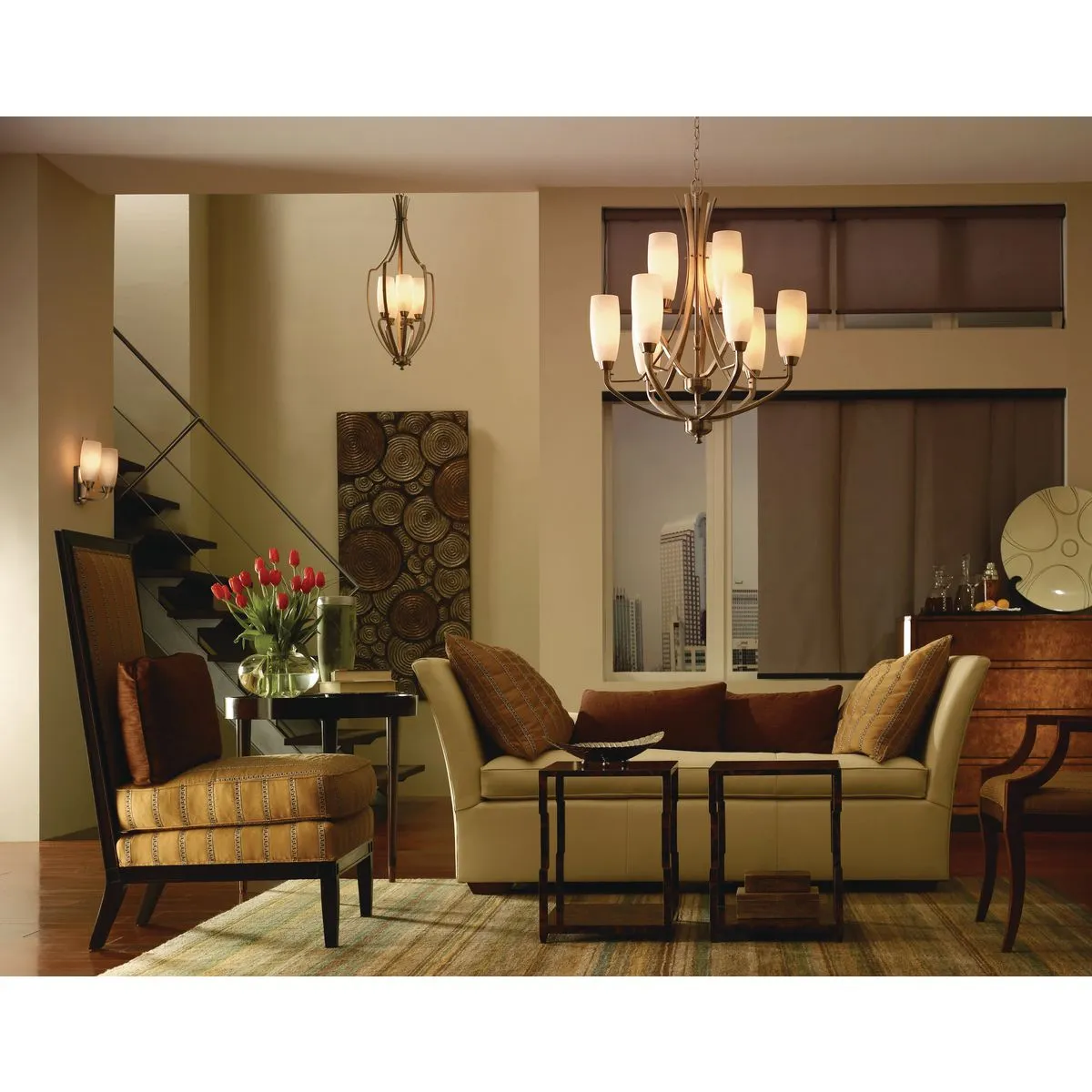 Wisten Collection Two-Light Etched Glass Bath Vanity Light