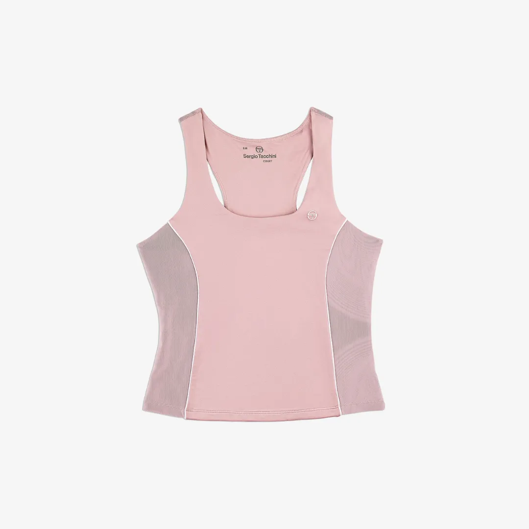womens sergio tacchini tessa scoop neck tank (pale mauve)
