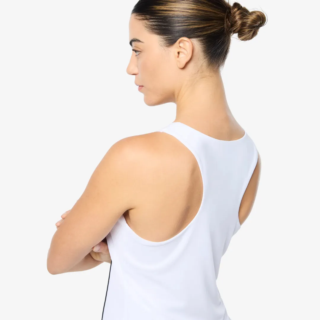 womens sergio tacchini tessa scoop neck tank (white)