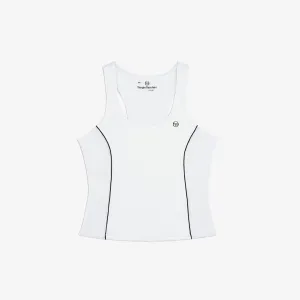 womens sergio tacchini tessa scoop neck tank (white)