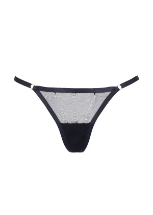 Zenn Thong (Black/Silver)