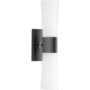 Zura Collection Two-Light Etched Opal Glass Bath Vanity Light